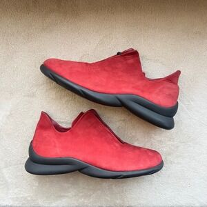 Arche Baryky Women 9.5 EU 40 Red Nubuck Leather Slip On Booties Shoe France